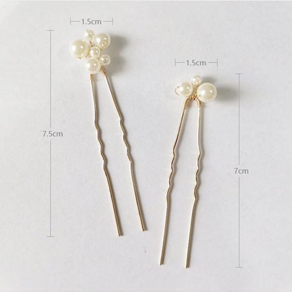 ヘアアクセサリー 髪飾り かんざし 結婚式 成人式 卒業式 着物 留袖 黒留袖 和装 浴衣 花嫁 パール コーム ヘアピン Ｕピン | ブランド登録なし | 04