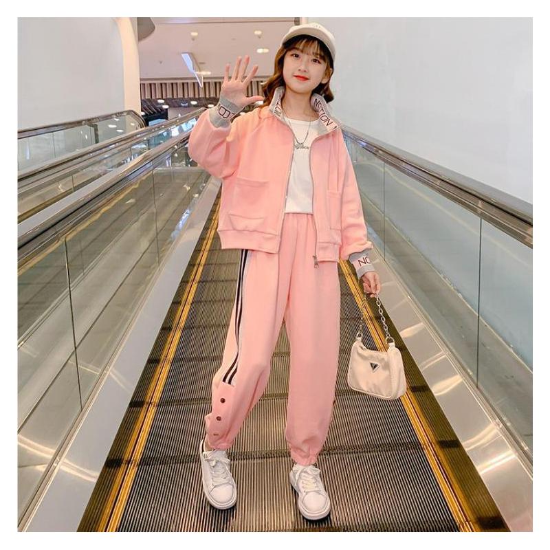 キッズ用ジャージ セットアップ 女の子 子供 子ども服 長袖 春秋 上下