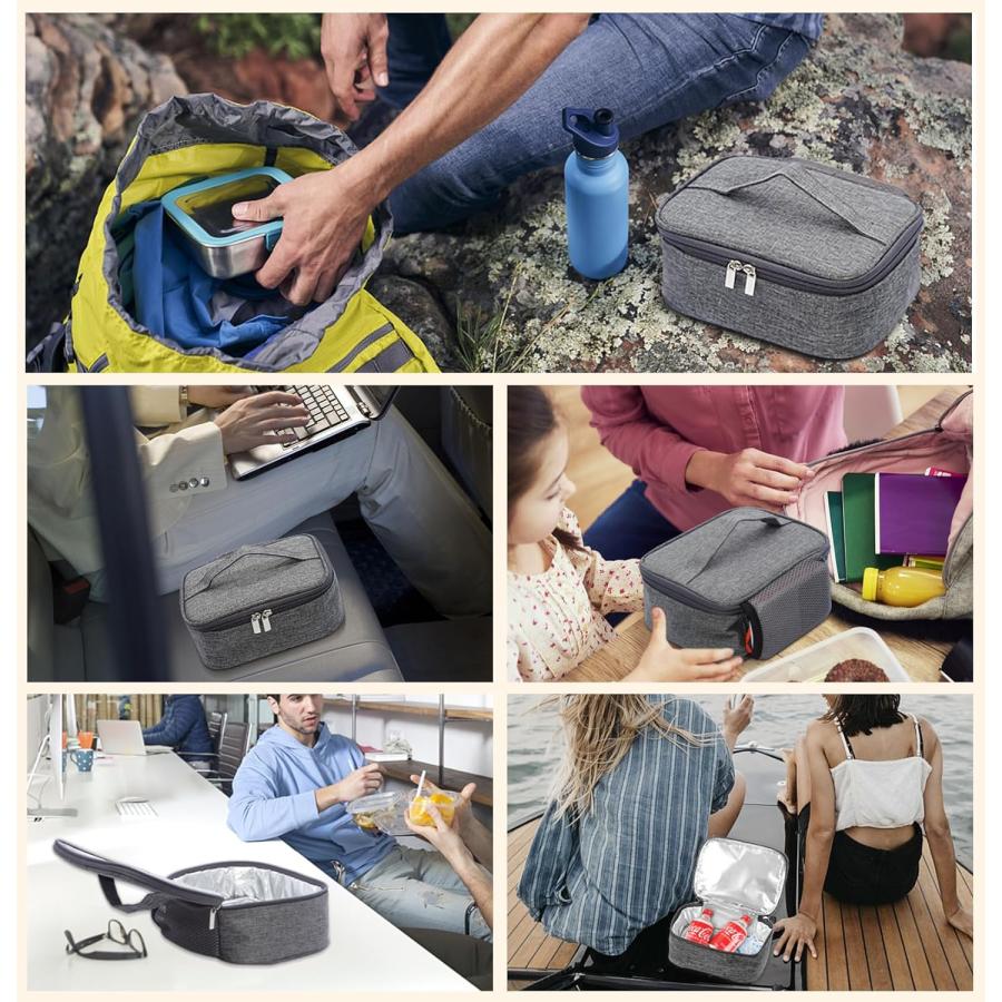 お弁当袋 電熱 保温 弁当バッグ USB給電 ヒーター内蔵 50度まで加熱