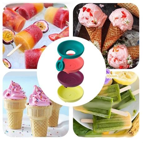 4個セット】子供用アイスキャンディーホルダー 再利用可能 垂れない