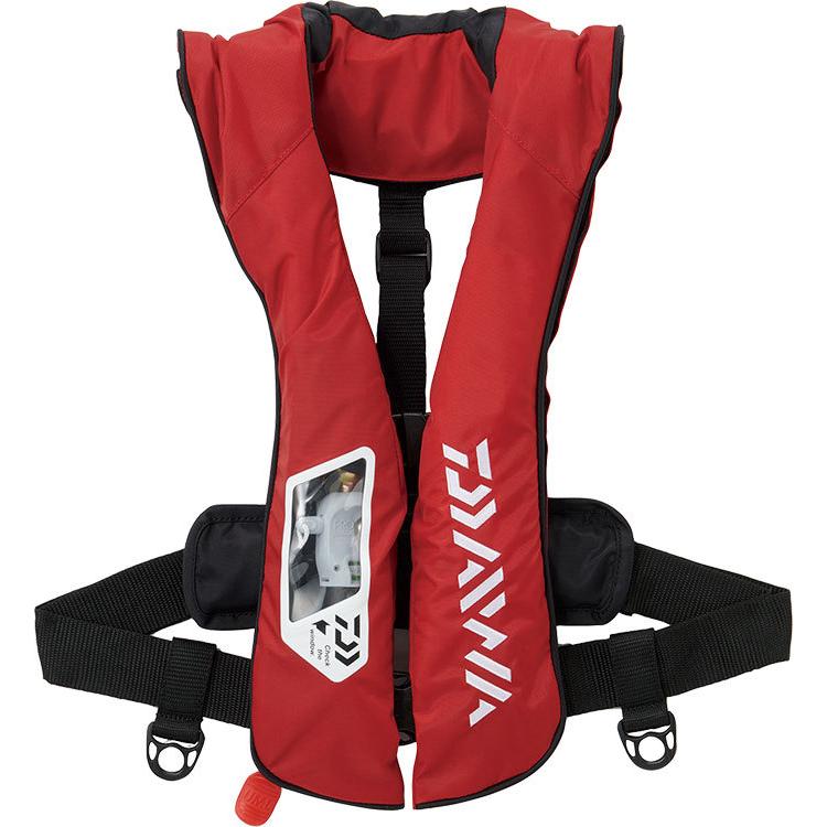 DAIWA DF-2021 ウォッシャブルライフジャケット（肩掛けタイプ自動・手動膨脹式） レッド :10001375:つり具