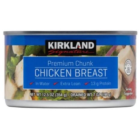 お礼や感謝伝えるプチギフト 送料無料 カークランドシグネチャー チキン缶 354g X 6 チキン胸肉水煮 加熱処理済 プロテイン豊富 コストコ通販 Materialworldblog Com
