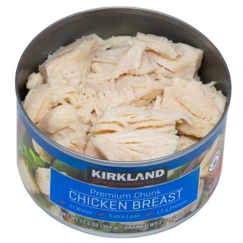 お礼や感謝伝えるプチギフト 送料無料 カークランドシグネチャー チキン缶 354g X 6 チキン胸肉水煮 加熱処理済 プロテイン豊富 コストコ通販 Materialworldblog Com