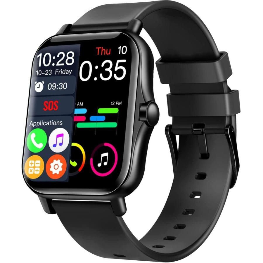 スマートウォッチ 1 70インチ大画面 Bluetooth通話 音楽再生 腕時計 活動量計 3d動態文字盤 Bluetooth5 2 レデ メンズ 以上節約