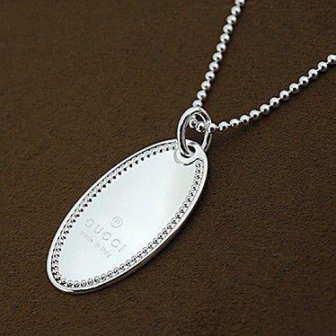 グッチ ネックレス GUCCI オーバルタグ ペンダント 190462 J8400 8106