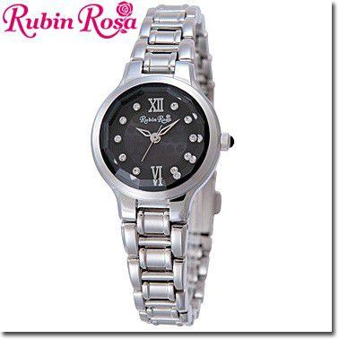 ルビンローザ 腕時計 レディース RubinRosa ソーラーウォッチ R013SOLSBK