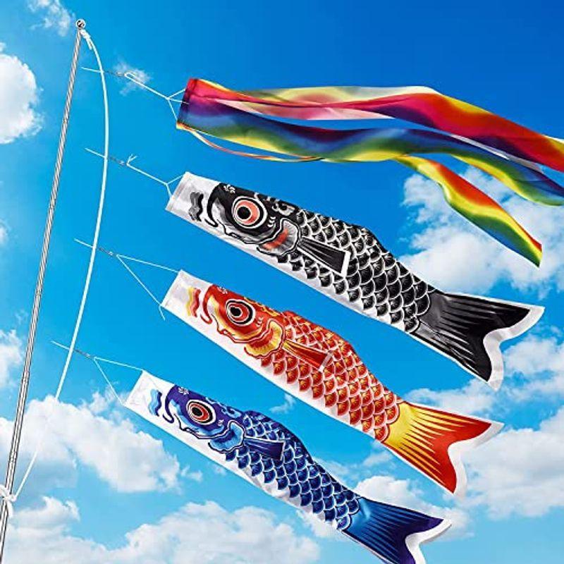 こいのぼり ベランダ 鯉のぼり 豪華 吹き流し 3色セット ポール 2m付き 組み立て説明書あり ベランダ 鯉のぼり 庭園 ベランダ 室内用 ブルーライトストア 通販 Yahoo ショッピング