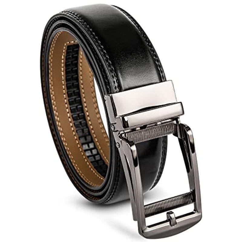 ベルト ベルト メンズ ビジネス 紳士ベルト クリックベルト メンズファッション おおきいサイズ サイズ調整可能 ギフト コンフォート コンフォート プレゼント用箱付 ブルーライトストア 穴なし プレゼ