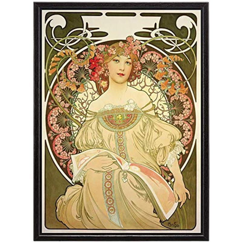 国際ブランド ミュシャ ポスター 夢想 木製黒フレーム付 壁紙ポスター アート 絵画 壁紙用 インテリア A3サイズ壁掛け上質 日本画 Www Gatorheatandair Com