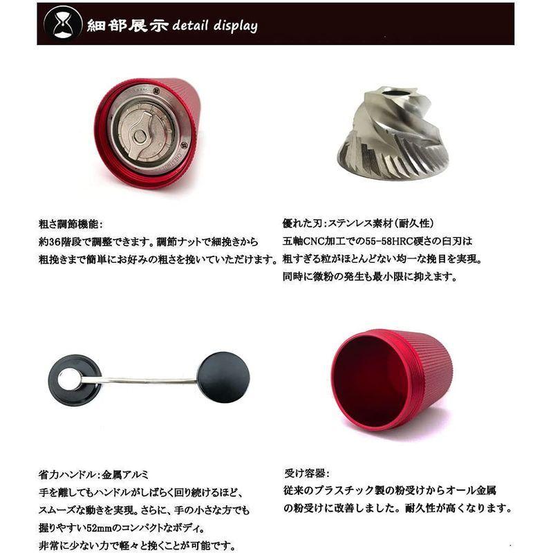 Timemore ドリッパー タイムモア コーヒー ティー用品 栗子c2 手挽きコーヒーミル コーヒーグラインダー 限定版 ステンレス臼 速い便で ステンレス臼 粗さ調整可能 ブルーライトストア 清掃しやすい