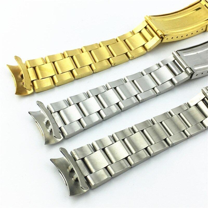 腕時計 ウォッチ 交換用 ベルト バンド ブレスレット 20mm シルバー ゴールド ROLEX ロレックス サブマリナー 互換 修理 社外 角|blue-right-store|03