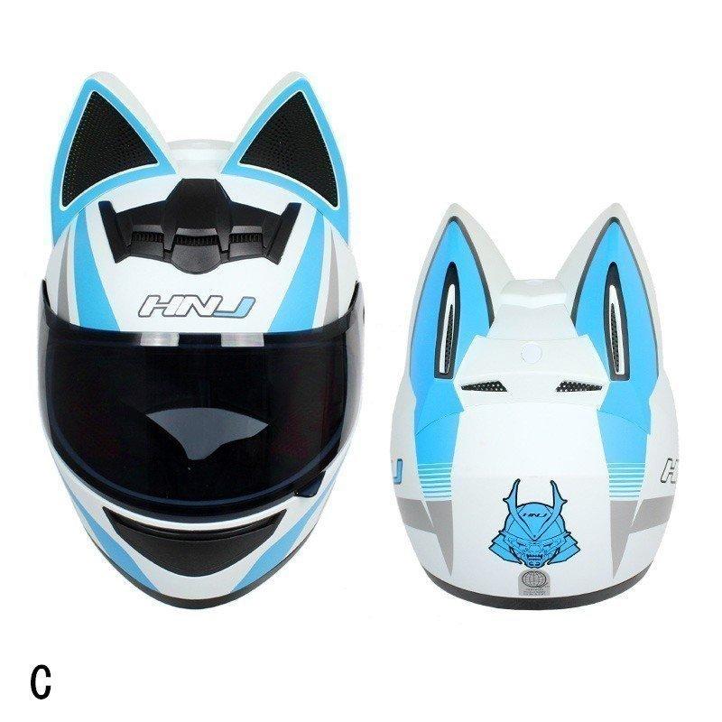フルフェイスヘルメット 猫耳ヘルメット バイクヘルメット バイクメット 男女兼用 シールド付き 新作 人気 可愛い カッコイイ