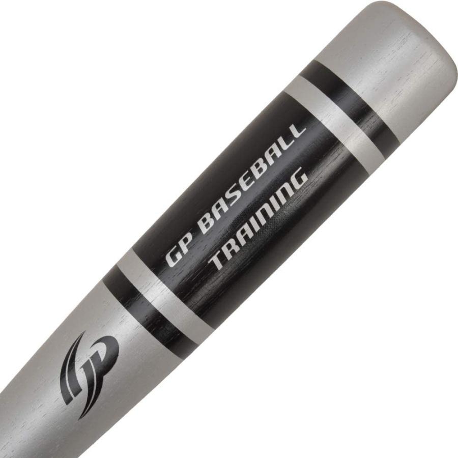 トレーニングバット シルバー/ブラック GP [GP] 野球 木製バット (トレーニング バット ) 85cm 1000g シルバー