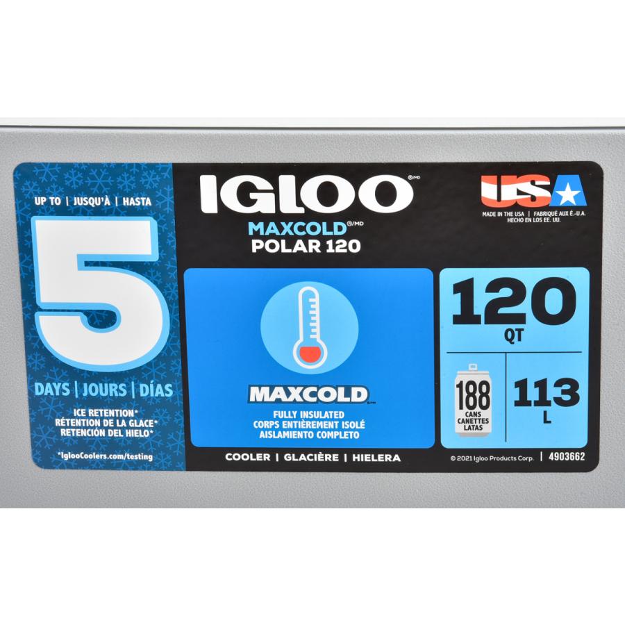 igloo（イグルー） 大型 クーラーボックス 114L MAXCOLD 120 マックス