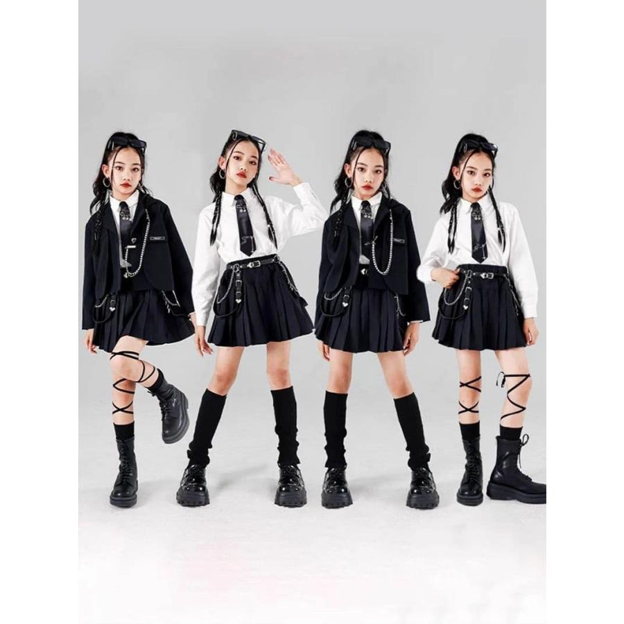 キッズダンス ダンス衣装 キッズ 子供服 セットアップ 女の子 スカート
