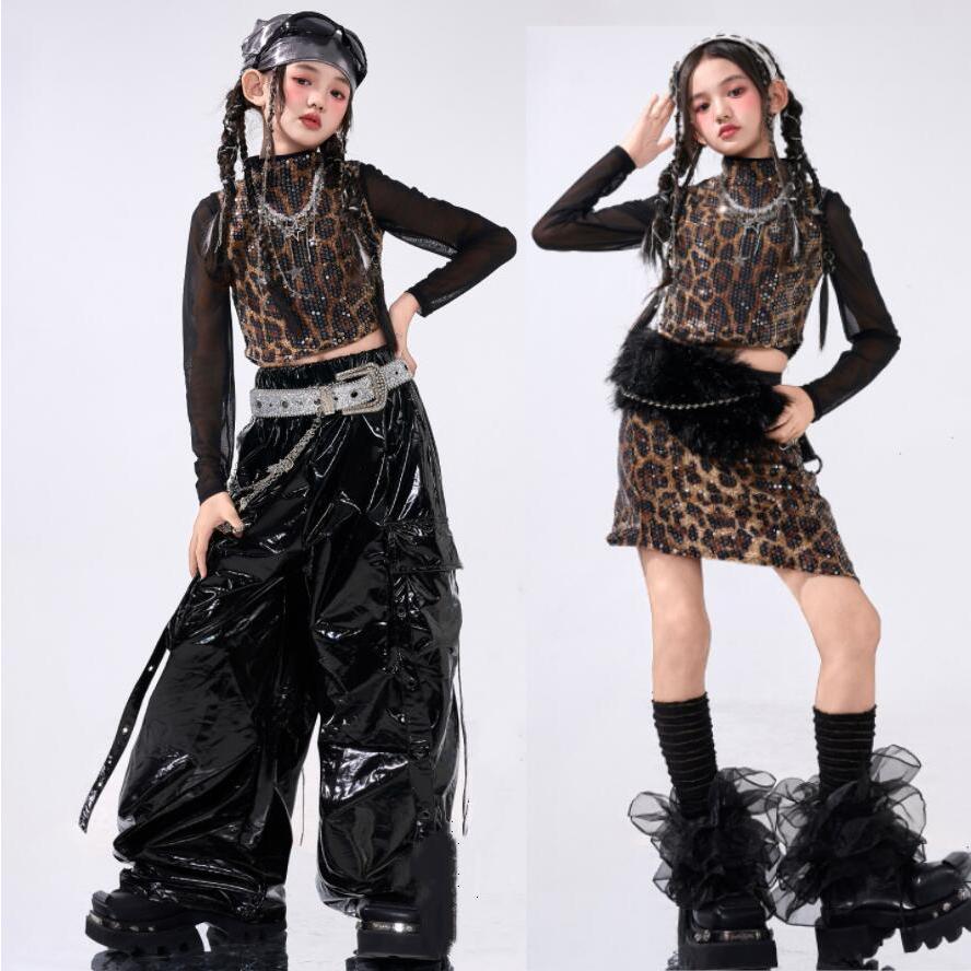 女の子 豹柄 ダンス衣装 ジャズ ヒップホップ ダンス 演出服