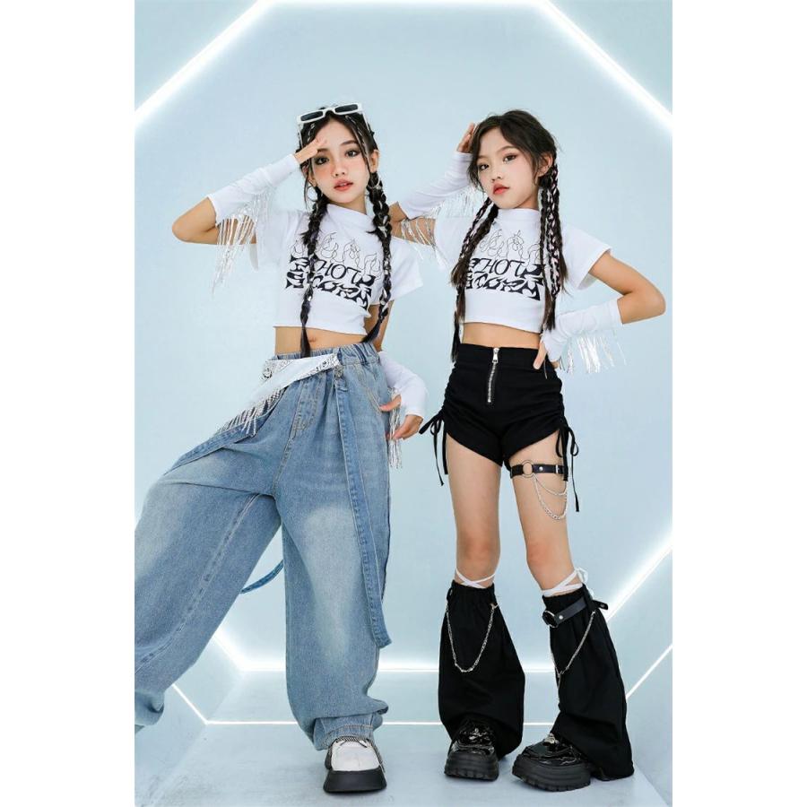 ガールズ ショーツ パンツ アイドル風 k-pop 団体服 発表会 トップス