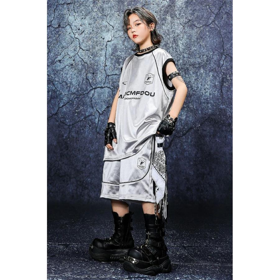 バスケ ユニフォーム風 キッズ ダンス 衣装 セットアップ ヒップホップ
