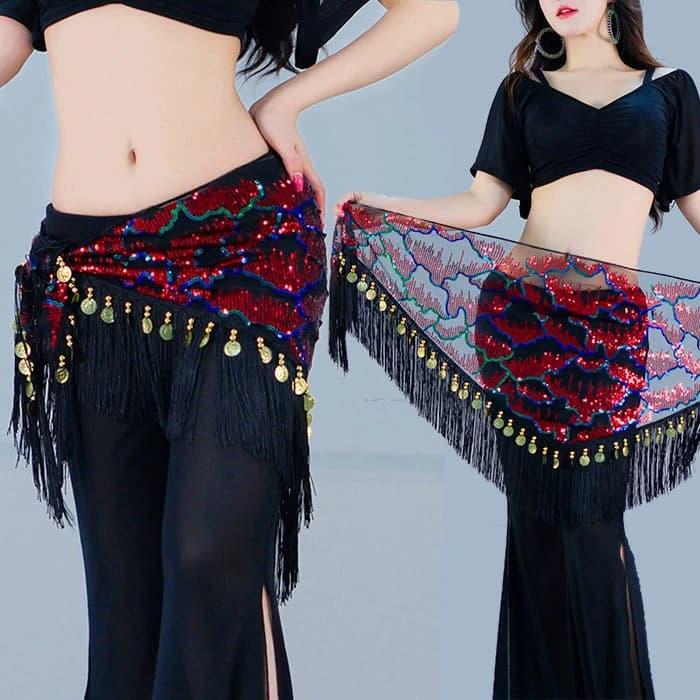 ベリーダンス ヒップスカーフ スパンコール ダンス衣装 ベリーダンス