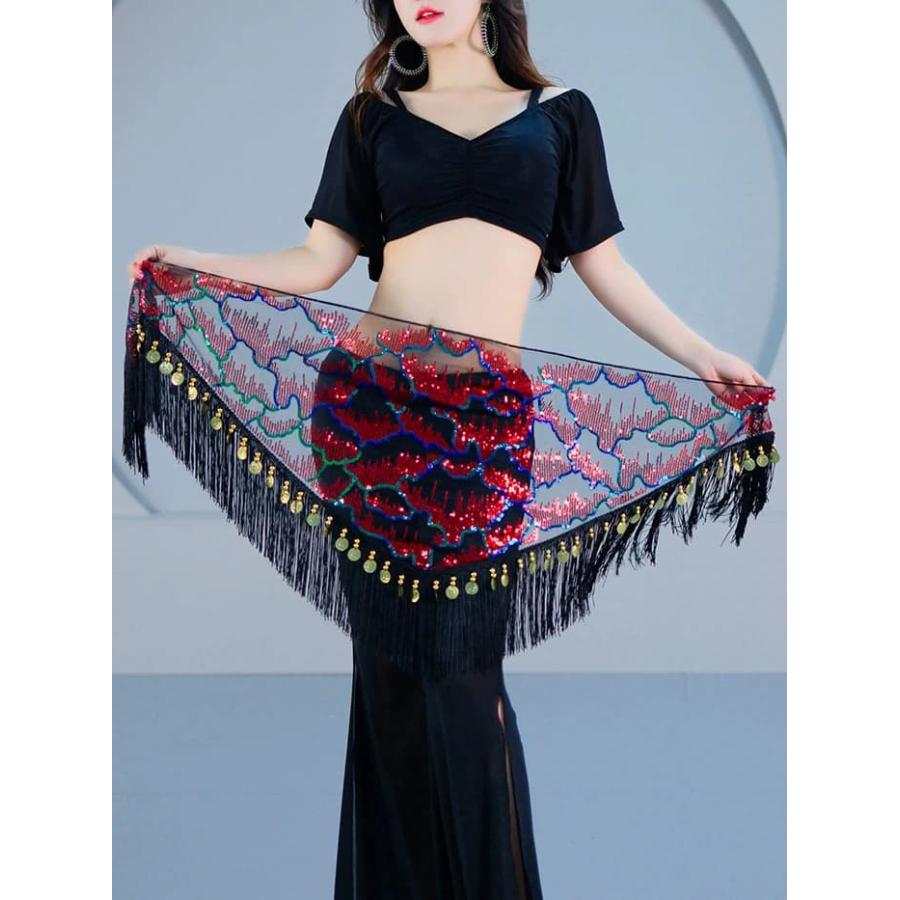 ベリーダンス ヒップスカーフ スパンコール ダンス衣装 ベリーダンス