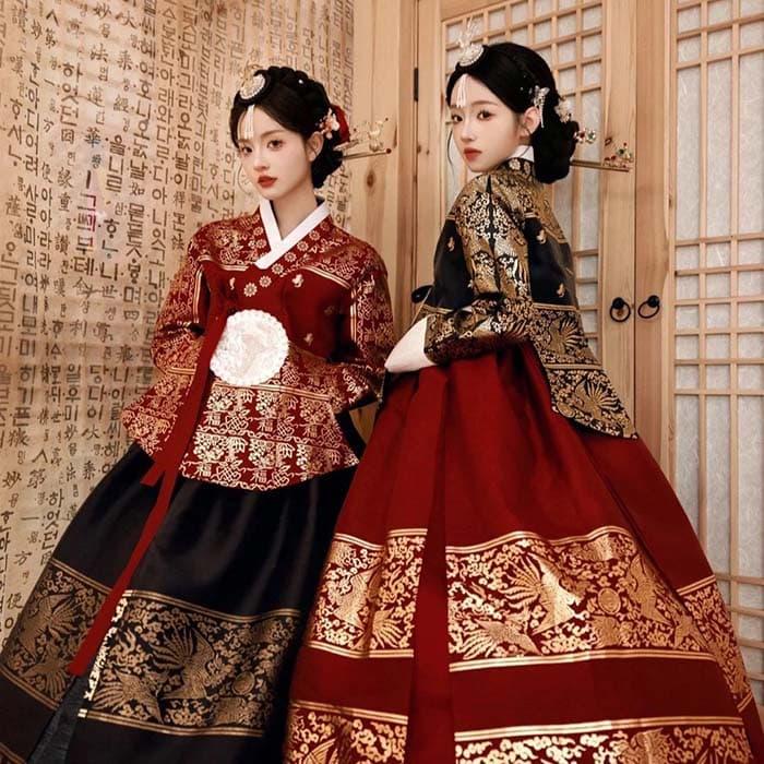 チマチョゴリ　韓国衣装　ドレス　レティース 韓国民族衣装 チマチョゴリ 韓服 プリント 豪華 大人用 韓国ドレス