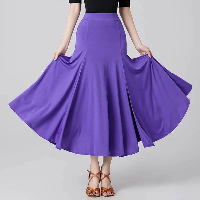 社交ダンス スカート ラテンダンススカート スリット入り 広がる