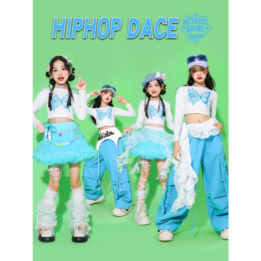 ブルー キッズ 水色 チュールスカート カーゴパンツ スカート 女の子