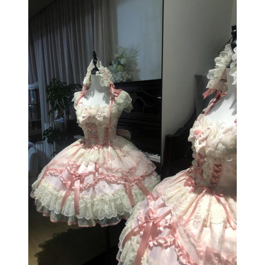 ロリータワンピース レディース豪華なフリルやレースロリータドレス 甘