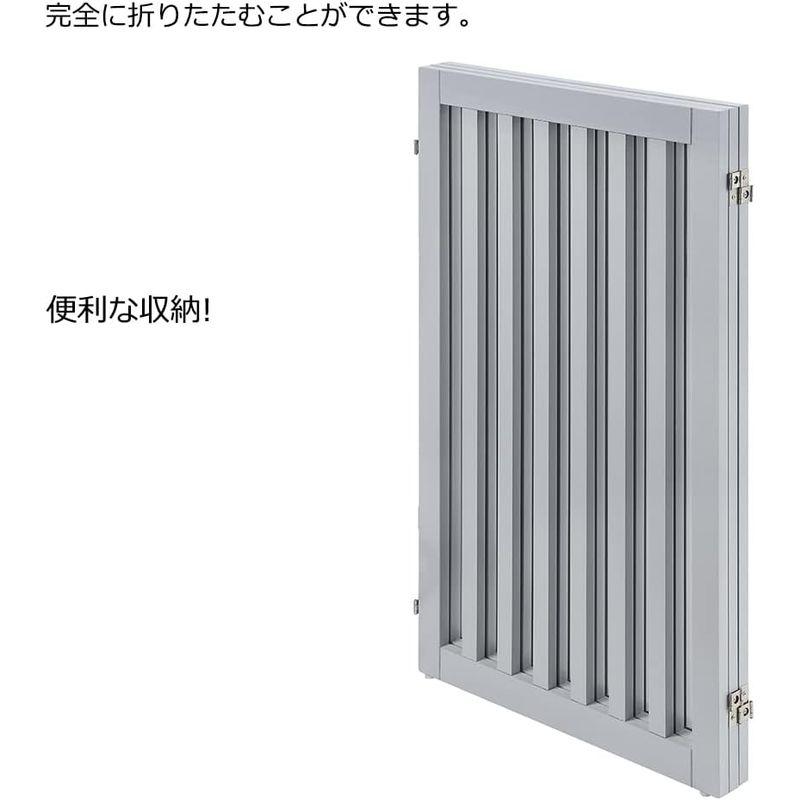 unipaws ハイタイプペットゲート置くだけ木製バリア、犬用フェンス 、グレー ハイタイプペットゲート置くだけ木製バリア 犬用フェンス グレー
