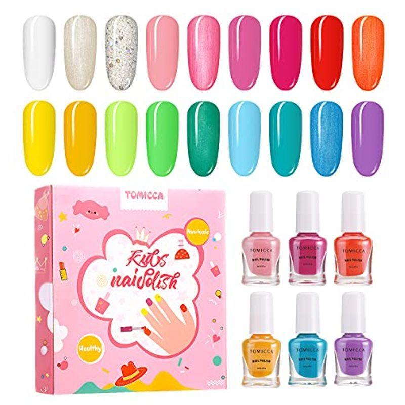 New限定品 Tomicca マニキュア 子供用 はがせるタイプ ネイルポリッシュ ネイルアート用品 18色セット お誕生日 プレゼント用 最適な価格 Cervezasnazari Com