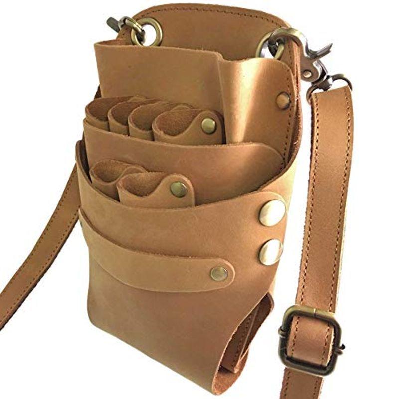 お手頃 Glass Frog シザーケース ハサミ6丁 本革 ヴィンテージ 味わいがある1点物の革製 美容師 キャメル 特価公式 Txfrontgate Com