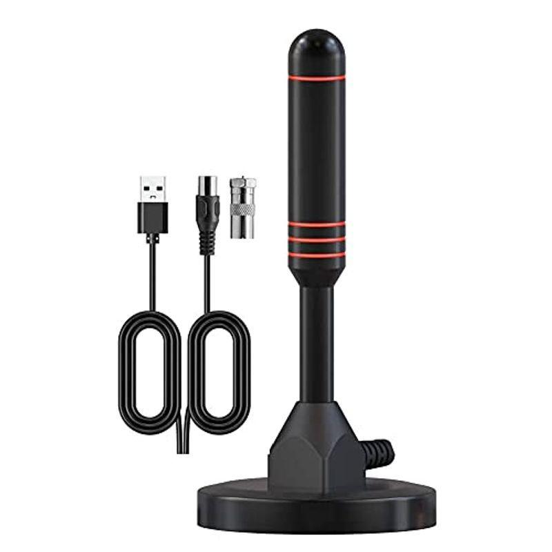 21アップグレード版室内アンテナ Hdtvアンテナ 5ｍ ポータブル1km受信範囲 信号ブースター付き 全種類テレビ対応 高感度 贈物 ポータブル1km受信範囲