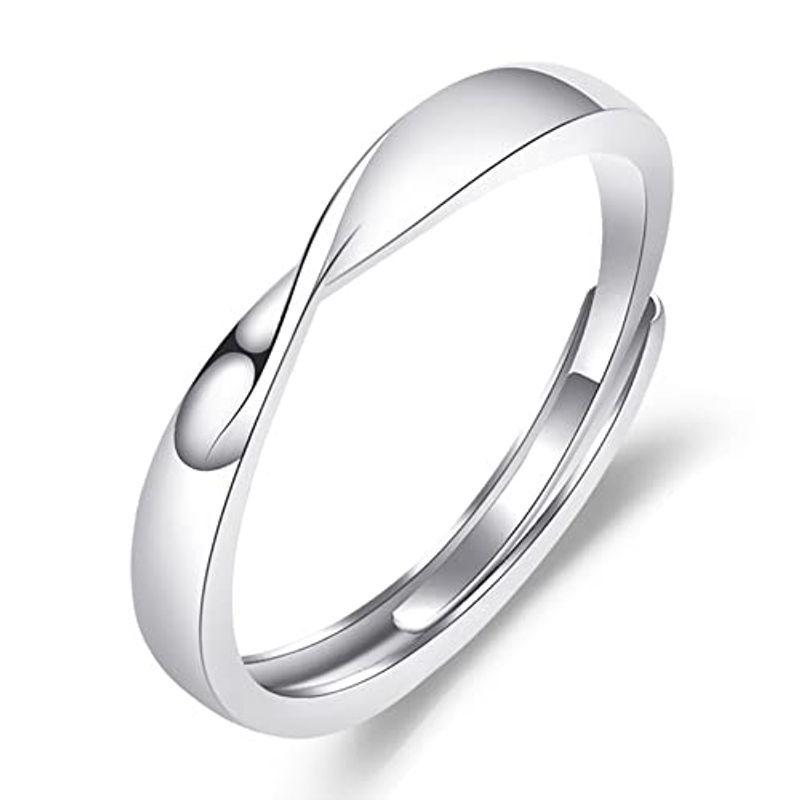 Formiraiメンズ リング フリーサイズ ペアリング カップル 人気 2個セット レディース リング シルバー925 ジルコニア 婚約指 激安ブランド
