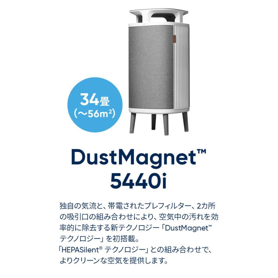 空気清浄機 ブルーエア DustMagnet 5440i 34畳 ウイルス ホコリ ステルス家電 おしゃれ 大空間 ペット おすすめ 脱臭 105938｜blueair｜05