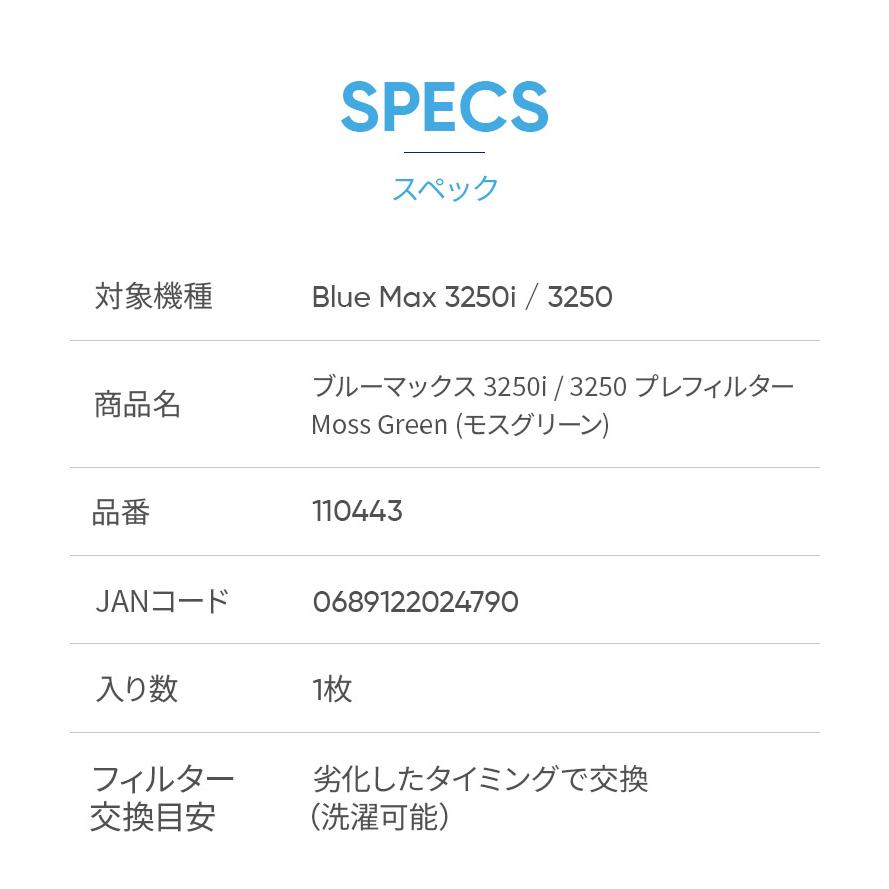 Blueair ブルーエア 空気清浄機 プレフィルター 【純正品】 Blue Max 