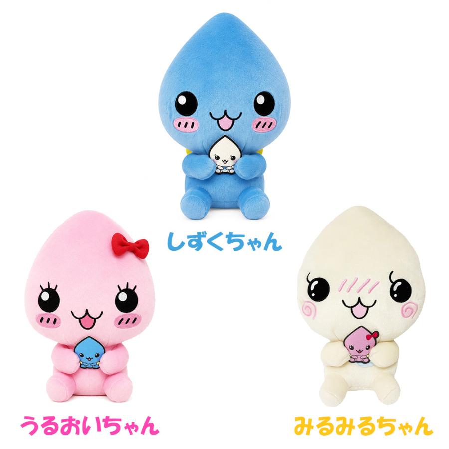 ぷるるんっ！ しずくちゃん みるみるちゃん うるおいちゃん 飛行機 マスコット 3種セット しずくちゃん おてせいぬいぐるみ BIG キャラクター