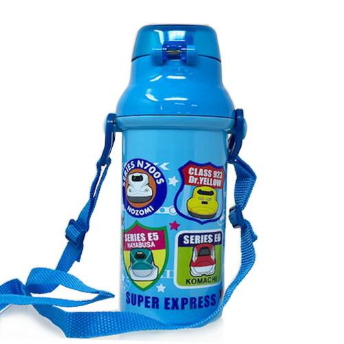 NEW 新幹線 水筒 ワンタッチボトル BL 日本製 480ml 青色 ブルー 食洗
