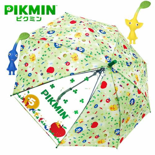 新柄 ピクミン ワンタッチ ジャンプ傘 50cm 70154 雨具 雨傘 長傘 赤