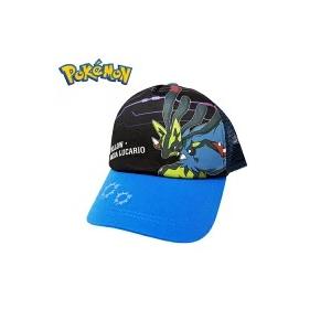 TM ポケモン メッシュ キャップ ブルー 黄色い メガルカリオ 53〜55cm