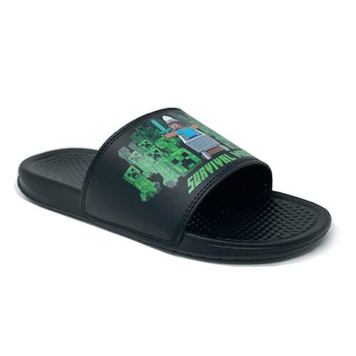 NEW 公式 マインクラフト シャワーサンダル ブラック クリーパー