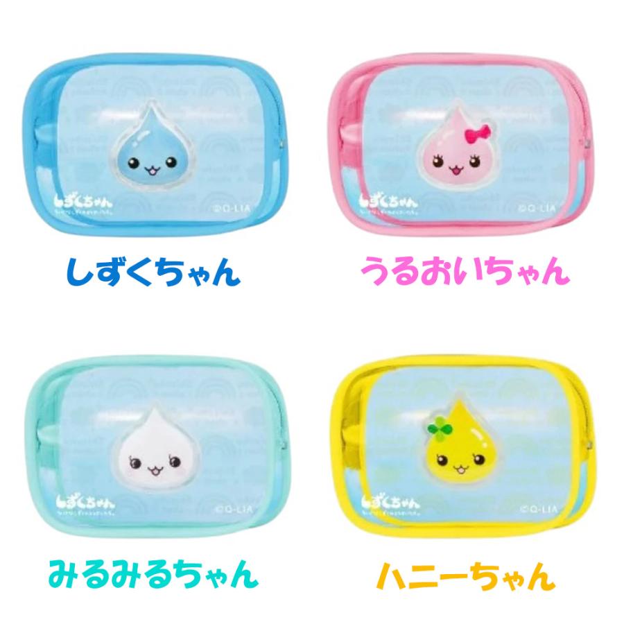しずくちゃん ぷくぷく フェイス クリアポーチ ミニ 小物入れ ケース