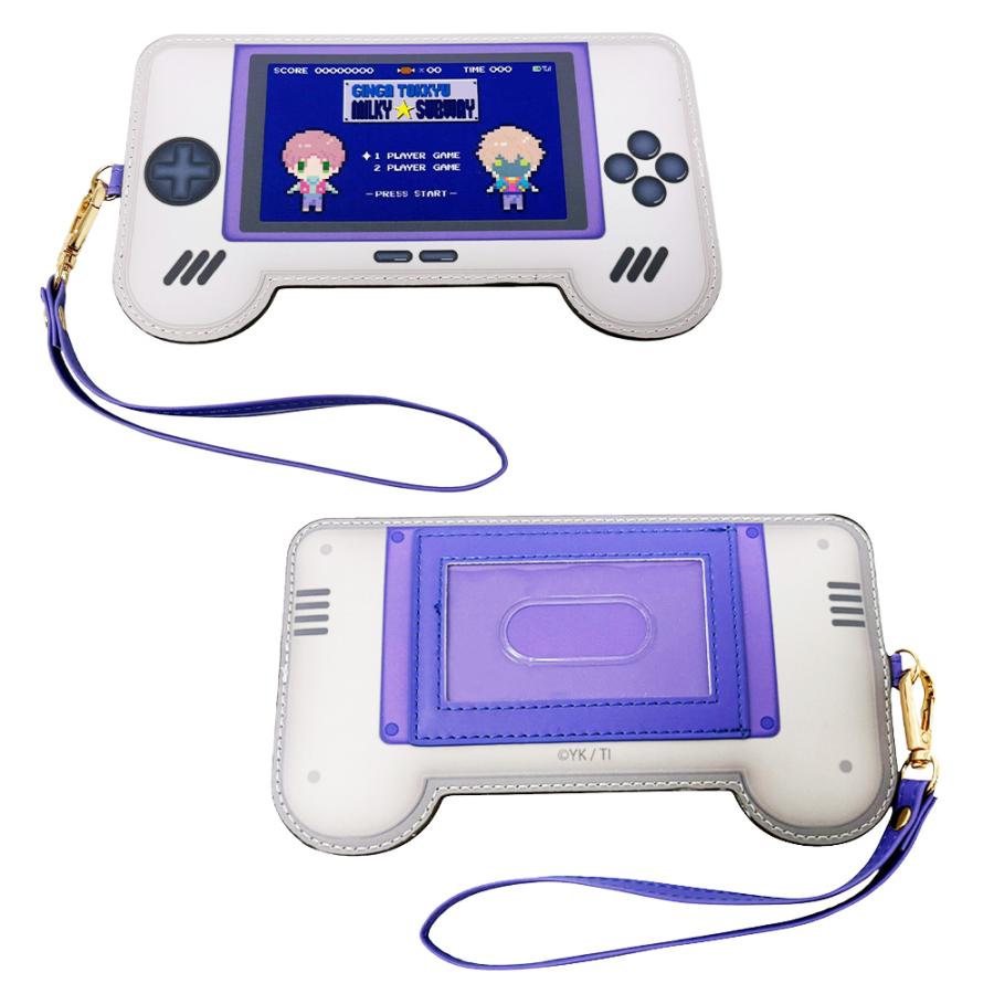 銀河特急 ミルキー☆サブウェイ ゲーム機型パスケース 3種&缶バッジ10種セット 銀河特急 ミルキーサブウェイ ゲーム機型 パスケース ICカード 定期