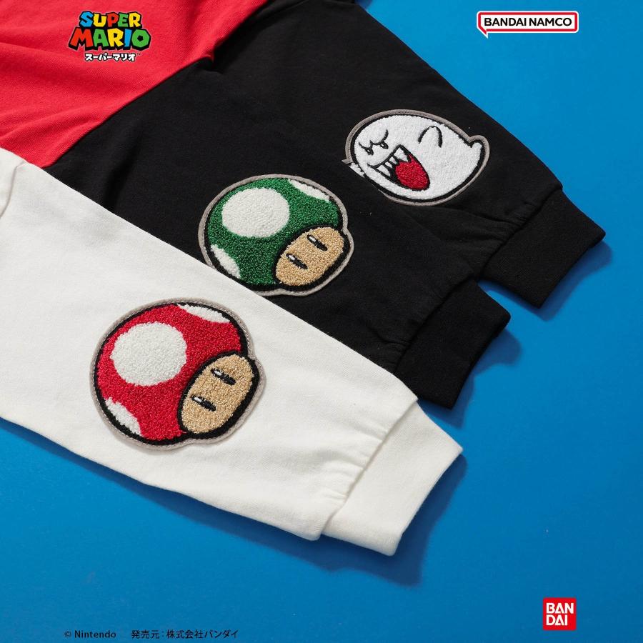 F.O.KIDS（エフオーキッズ） SUPER MARIO エルボーパッチ 長袖Tシャツ 