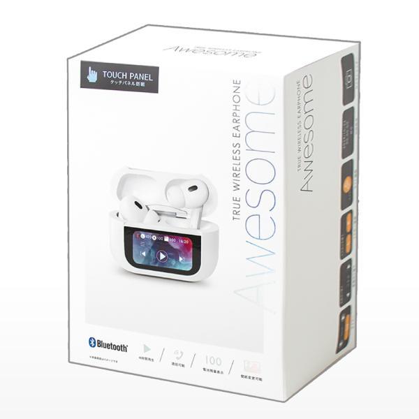 液晶タッチパネル付き TWS イヤホン Awesome カナルタイプ