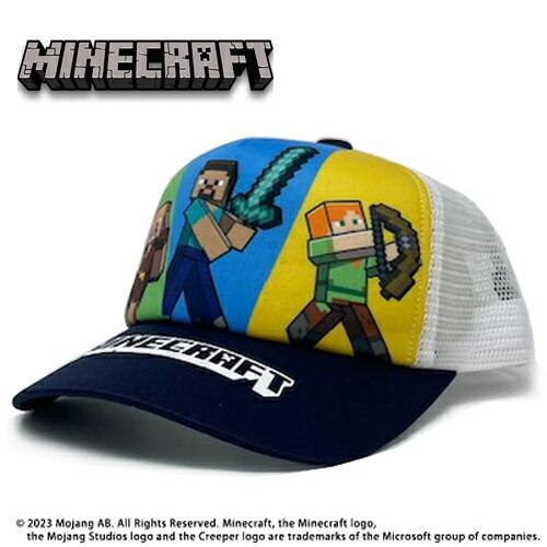 新柄 マインクラフト アメリカン メッシュ キャップ アレックス