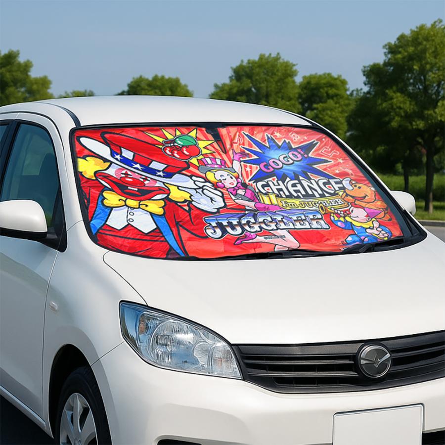 ジャグラー 折りたたみ 傘型 カー サンシェード パチスロ パチンコ