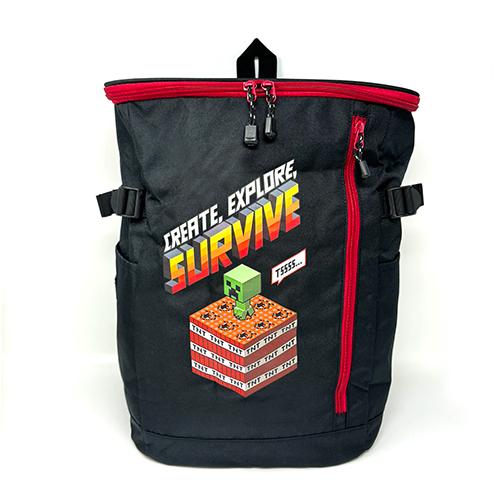 マインクラフト BOX スクエア リュック 20L レッド 1T3L28H キッズ