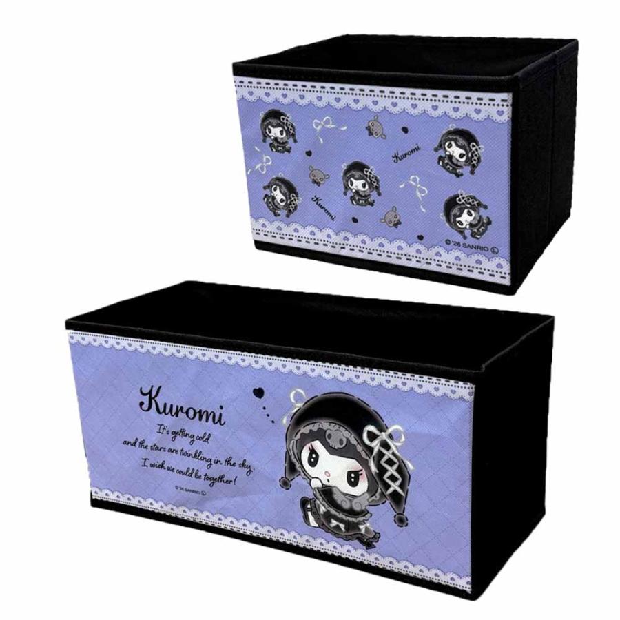 マイメロディ クロミ 月夜のメロクロ 3ボックス付き 収納ケース 約H50