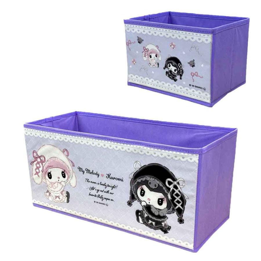 マイメロディ クロミ 月夜のメロクロ 3ボックス付き 収納ケース 約H50