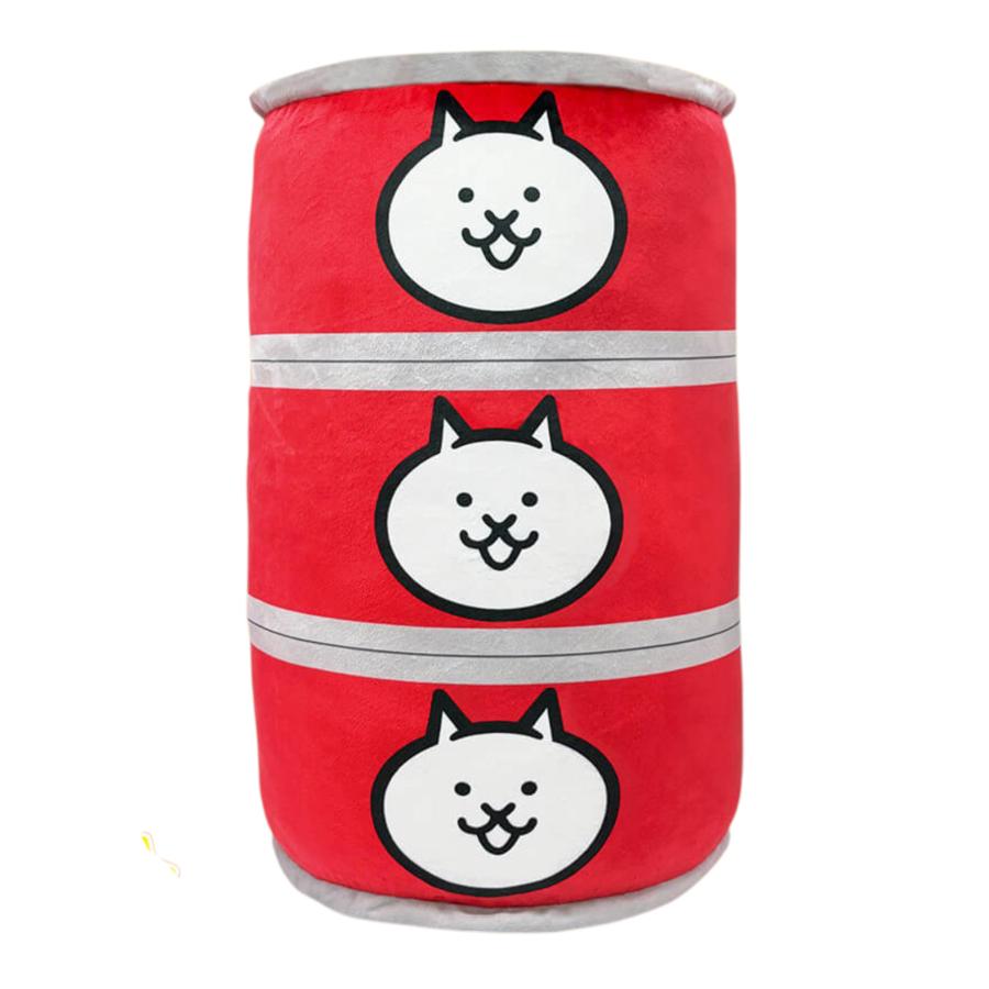 にゃんこ大戦争　ネコ缶3連クッション　18個セット にゃんこ大戦争 ネコカン 3連クッション 約45cm ポノス 狂乱のネコ 金